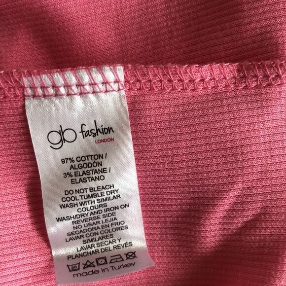 Pink Ribbed Cropped Halter Top - Large - Picture 8 of 8